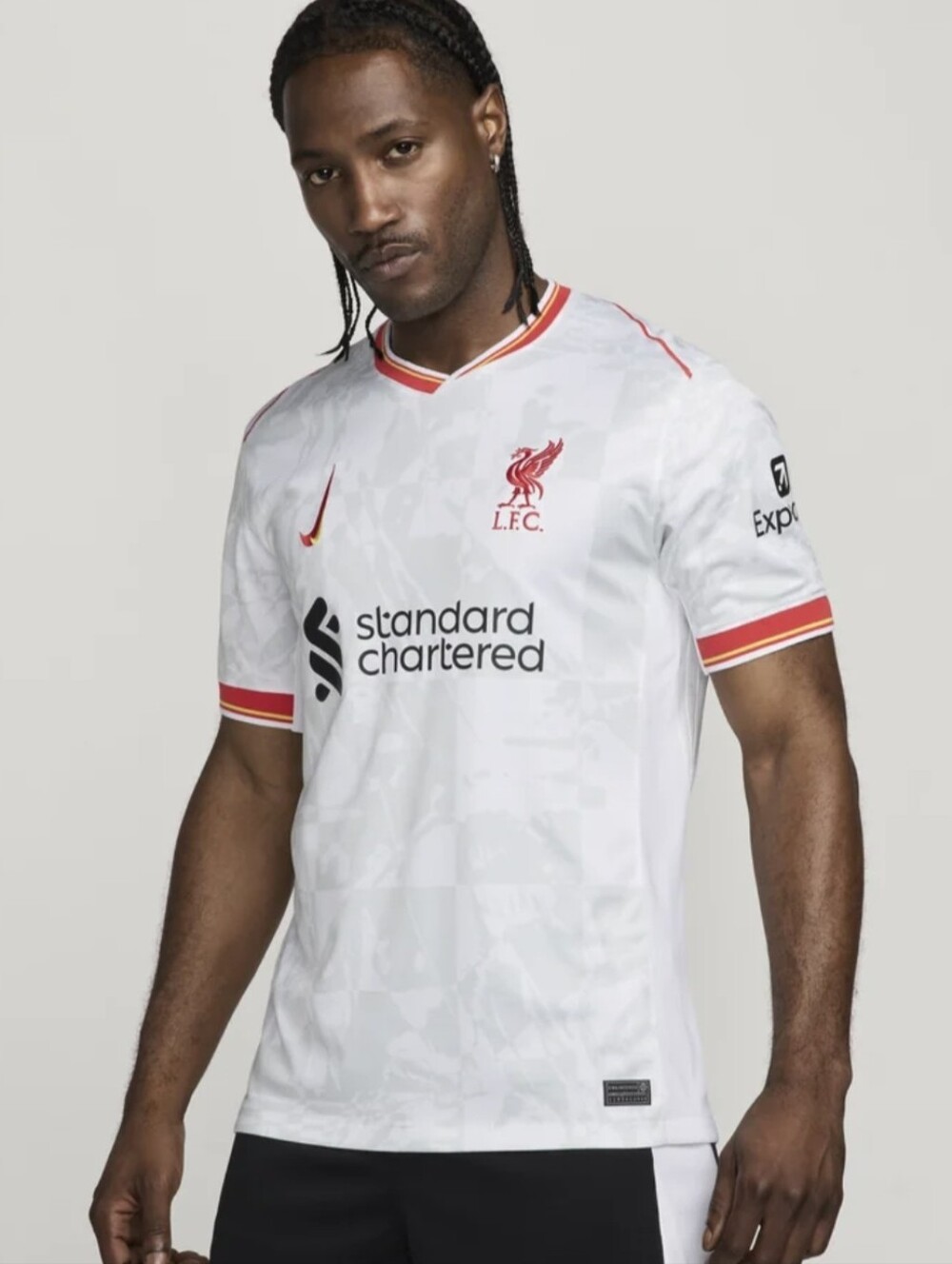 Nike-Dri-FIT Liverpool FC 2024/25 Stadium Third Football Jersey White Red Sz 3x